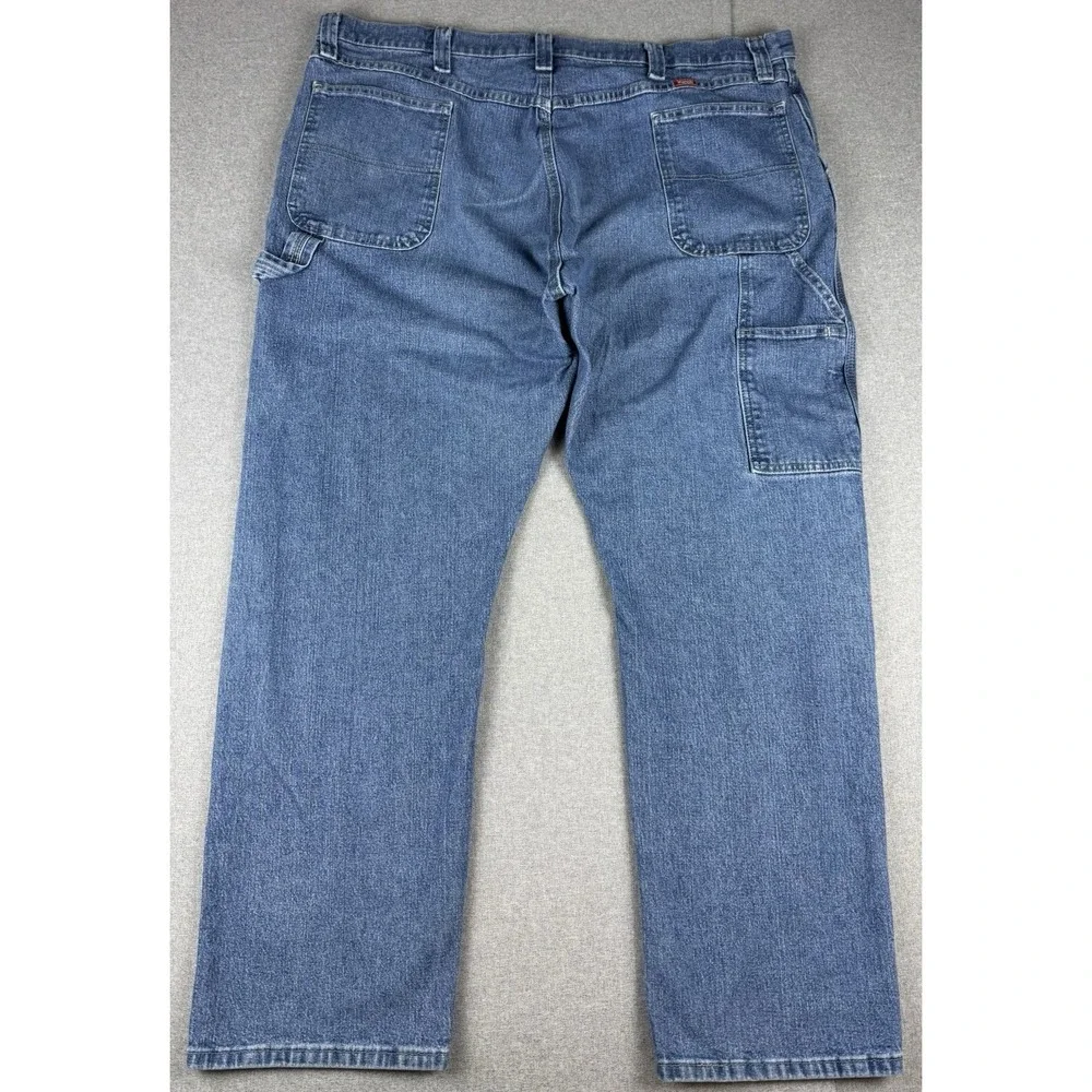 Wrangler Carpenter Jeans Mens 44x32 Blue Denim Workwear Utility Hammer Loop